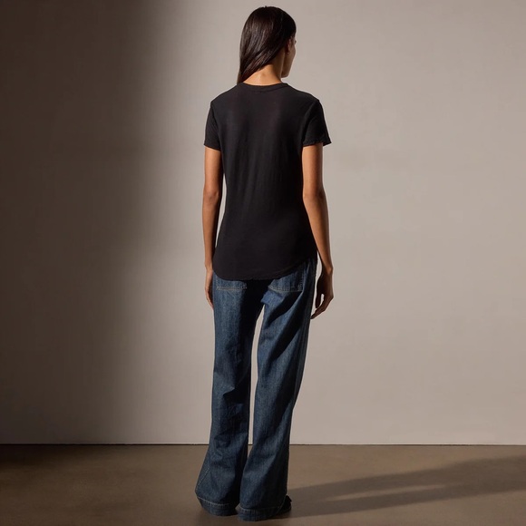 James Perse Sheer Slub Crew Neck Tee - Picture 7 of 13